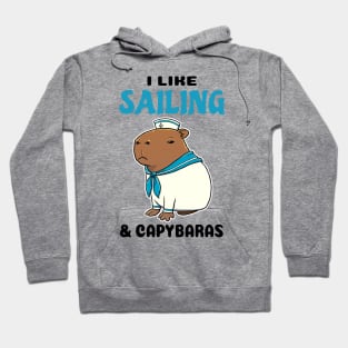 I Like Sailing and Capybaras Hoodie